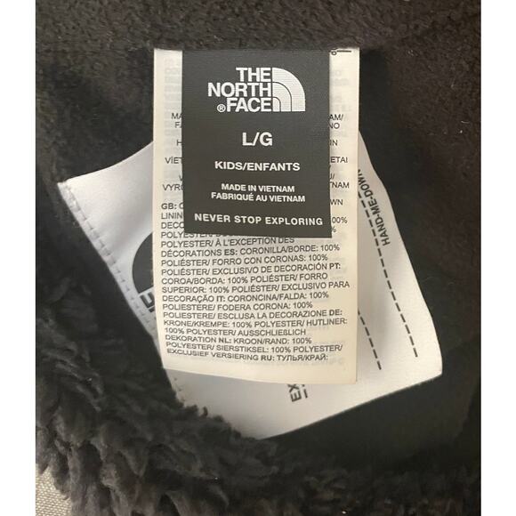 Newt The North Face Kids Size L 10-12Yrs Shasta Black Cozy Trapper Hat - Picture 10 of 15